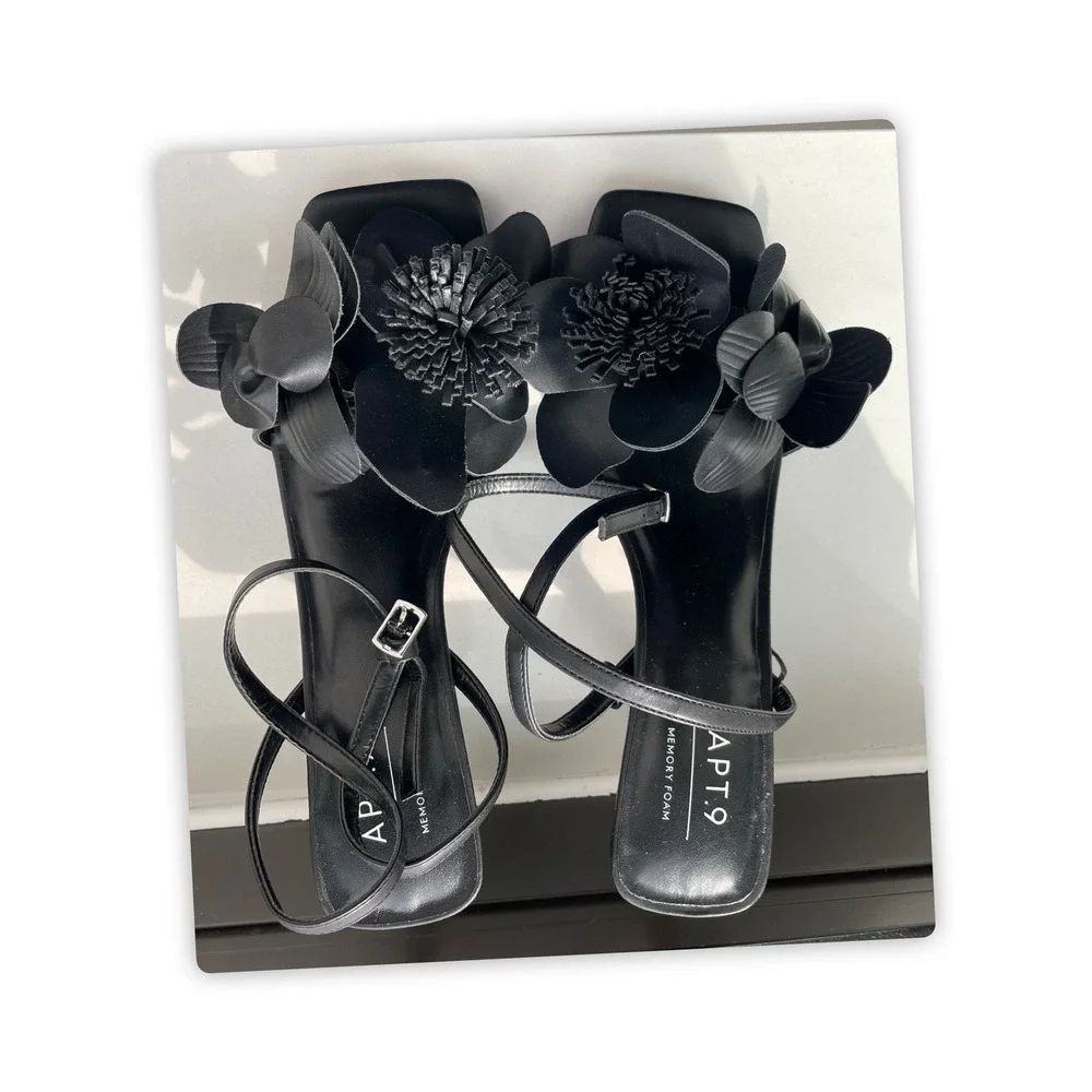 Apt. 9 Esmeralda Memory Foam Sandals‎ With Heels, Size 9